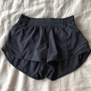 Black Lululemon Hotty-hot Shorts